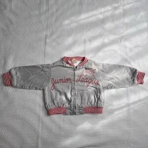 Vintage Junior League Rugged Duds Infant Size Baseball Jacket Made In USA Rare
